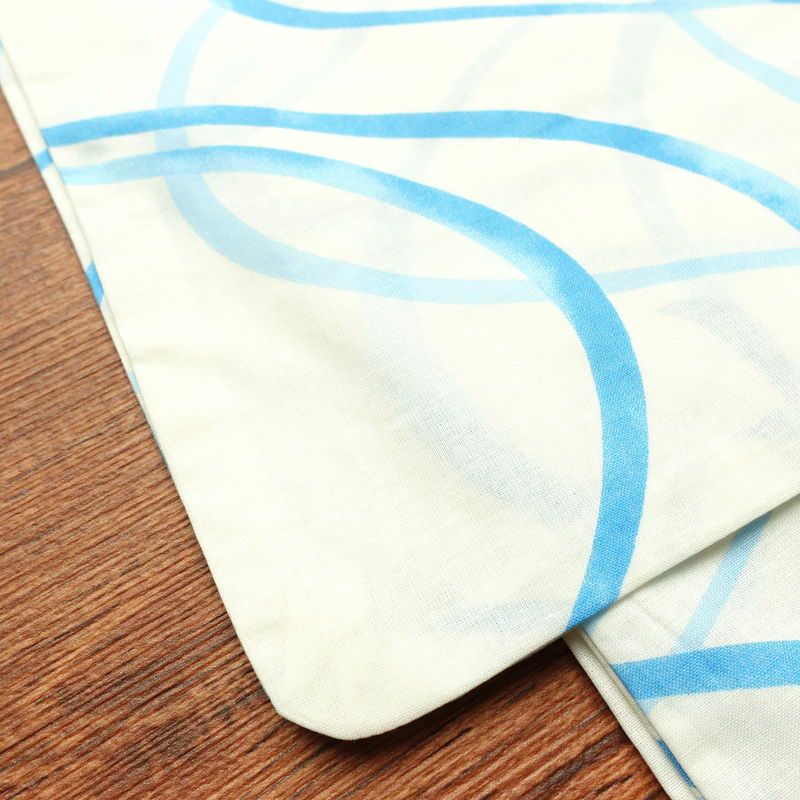 [訳あり]新品 浴衣 帯 2点セット 女性用 綿 平織 古典柄 浴衣 半幅帯 未使用品 金魚 青_画像9