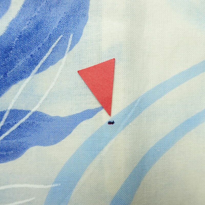 [訳あり]新品 浴衣 帯 2点セット 女性用 綿 平織 古典柄 浴衣 半幅帯 未使用品 金魚 青_画像16