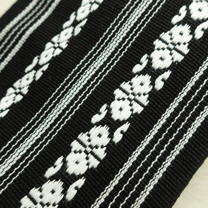 新品 綿角帯 献上柄 男帯 かくおび 手結び 袴下 浴衣 帯 メンズ 未使用品 黒_画像13