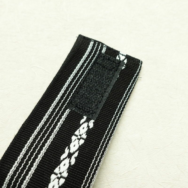 新品 男性用 帯 ワンタッチ角帯 献上柄 角帯 ワンタッチ 浴衣 袴下 かくおび 未使用品 黒_画像8
