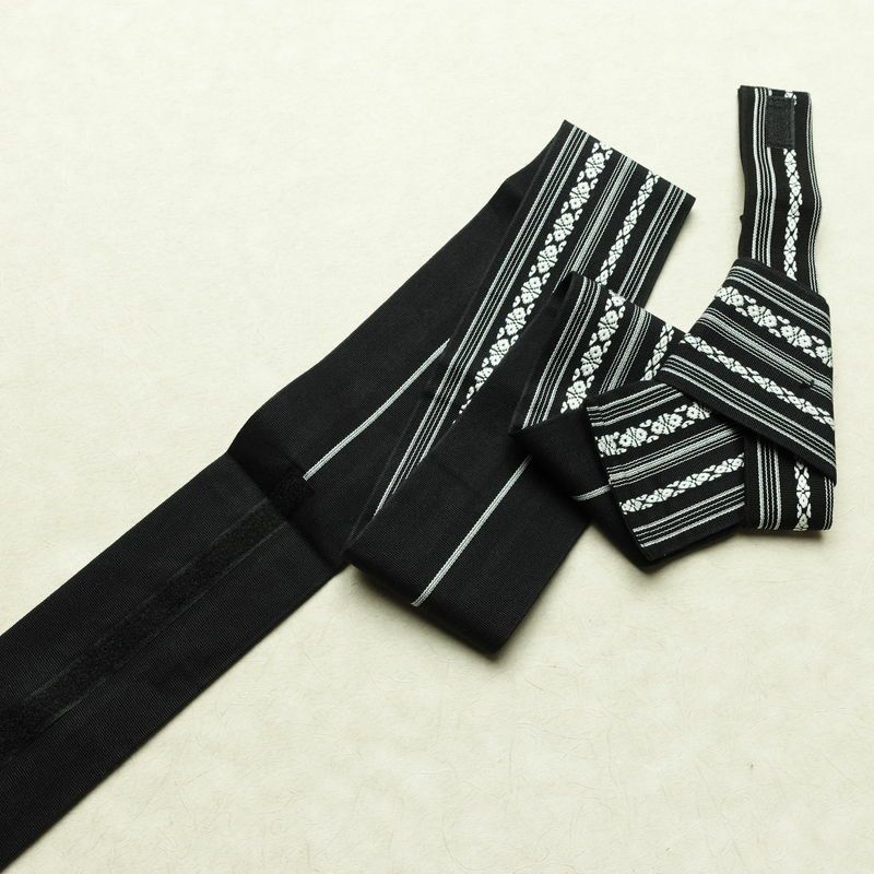 新品 男性用 帯 ワンタッチ角帯 献上柄 角帯 ワンタッチ 浴衣 袴下 かくおび 未使用品 黒_画像10
