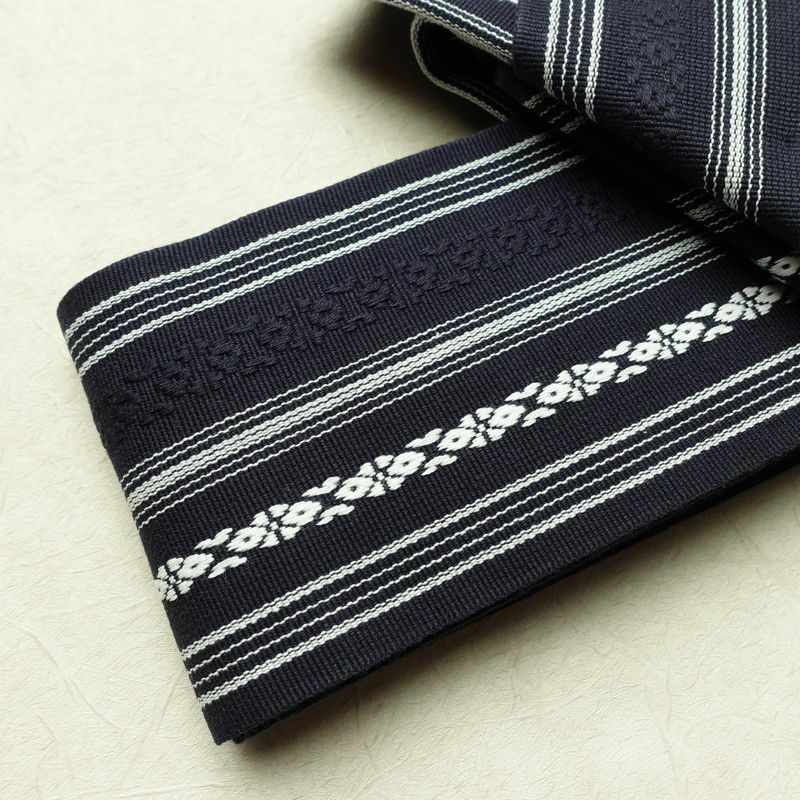 新品 男性用 帯 ワンタッチ角帯 献上柄 角帯 ワンタッチ 浴衣 袴下 かくおび 未使用品 紺_画像5