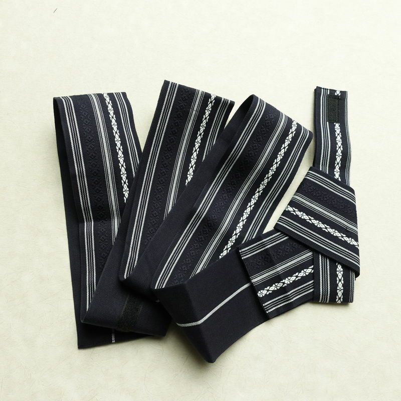 新品 男性用 帯 ワンタッチ角帯 献上柄 角帯 ワンタッチ 浴衣 袴下 かくおび 未使用品 紺_画像12