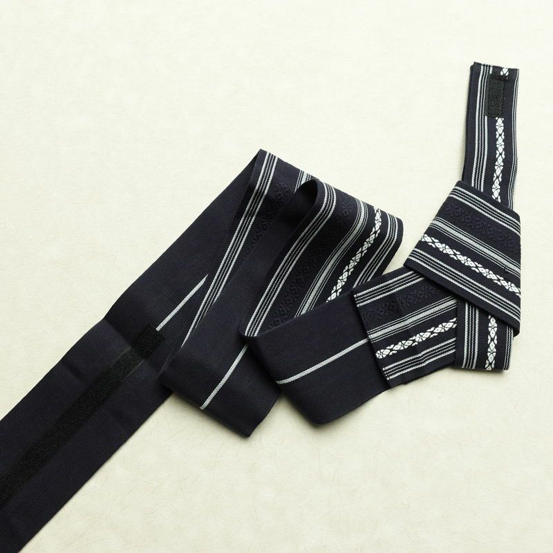 新品 男性用 帯 ワンタッチ角帯 献上柄 角帯 ワンタッチ 浴衣 袴下 かくおび 未使用品 紺_画像13