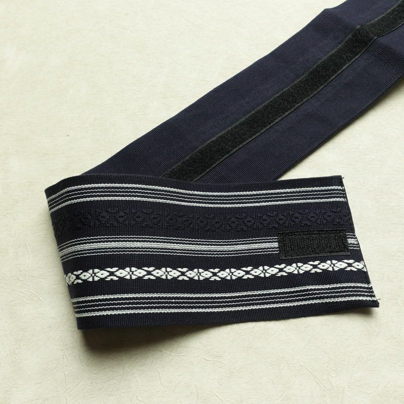 新品 男性用 帯 ワンタッチ角帯 献上柄 角帯 ワンタッチ 浴衣 袴下 かくおび 未使用品 紺_画像17