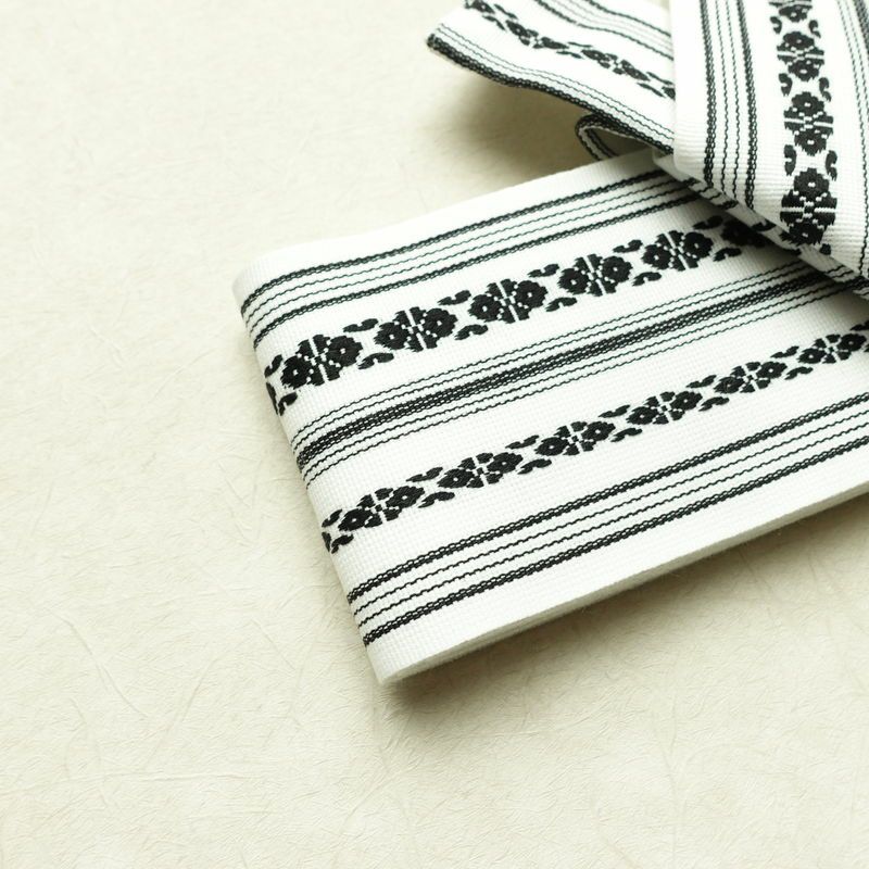 新品 男性用 帯 ワンタッチ角帯 献上柄 角帯 ワンタッチ 浴衣 袴下 かくおび 未使用品 白_画像5