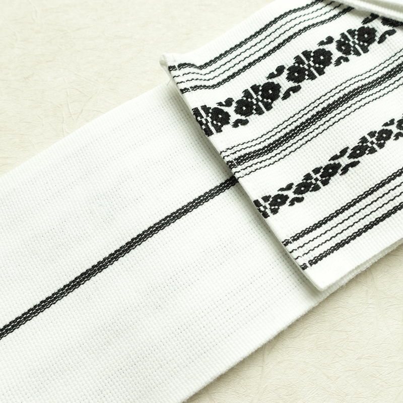 新品 男性用 帯 ワンタッチ角帯 献上柄 角帯 ワンタッチ 浴衣 袴下 かくおび 未使用品 白_画像9