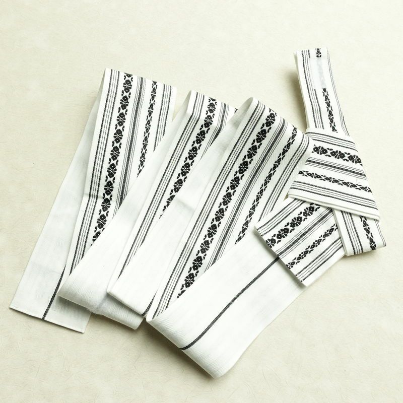 新品 男性用 帯 ワンタッチ角帯 献上柄 角帯 ワンタッチ 浴衣 袴下 かくおび 未使用品 白_画像10