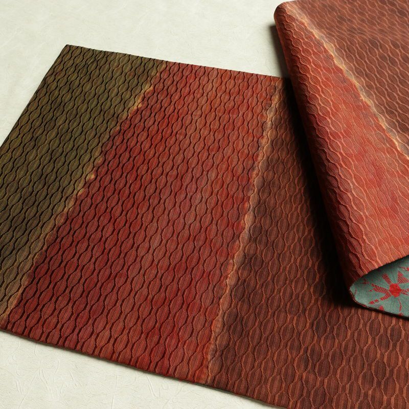 名古屋帯 全通柄 良品 正絹 古典柄 通し仕立て なごや帯 リサイクル帯 帯 緑・うぐいす色_画像12