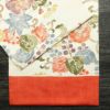 名古屋帯 全通柄 良品 ふくれ織 正絹 花柄 通し仕立て なごや帯 リサイクル帯 帯 クリーム_画像14