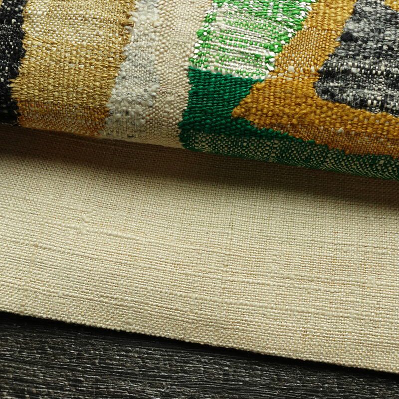 名古屋帯 太鼓柄 正絹 幾何学柄・抽象柄 松葉仕立て なごや帯 リサイクル帯 帯 シンプル 紬地 白_画像8