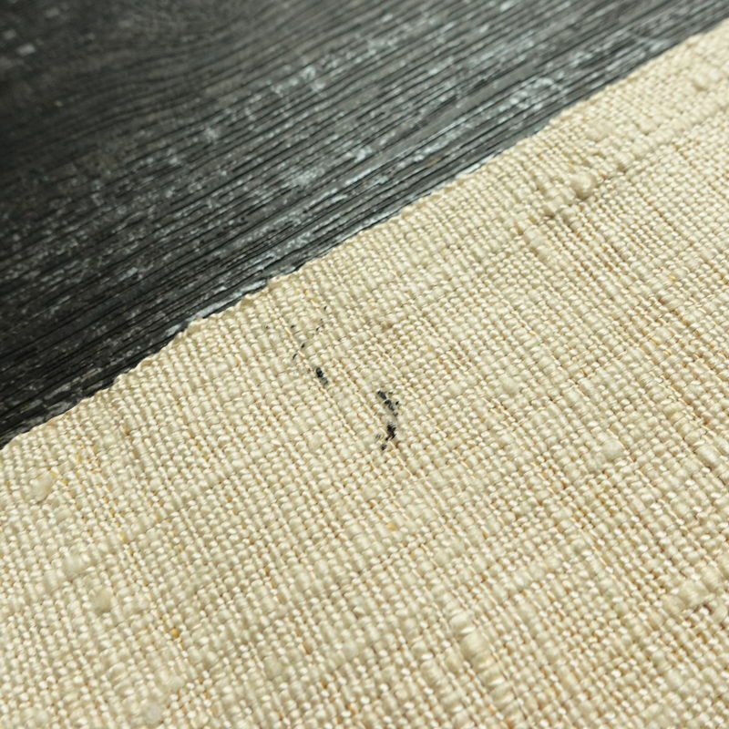 名古屋帯 太鼓柄 正絹 幾何学柄・抽象柄 松葉仕立て なごや帯 リサイクル帯 帯 シンプル 紬地 白_画像10