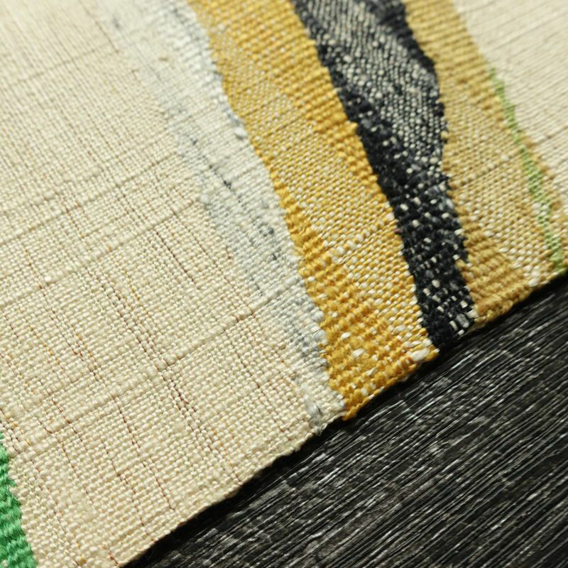 名古屋帯 太鼓柄 正絹 幾何学柄・抽象柄 松葉仕立て なごや帯 リサイクル帯 帯 シンプル 紬地 白_画像13