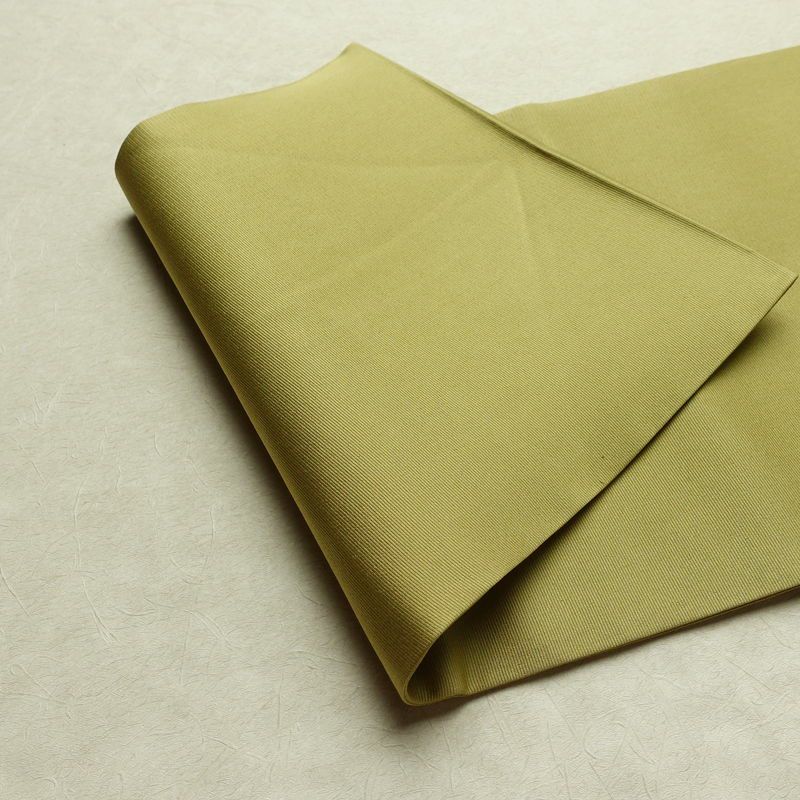 名古屋帯 太鼓柄 美品 正絹 その他の柄 名古屋仕立て なごや帯 リサイクル帯 帯 緑・うぐいす色_画像9
