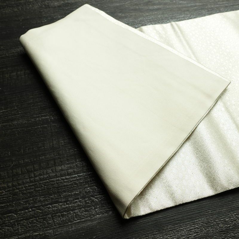 名古屋帯 太鼓柄 正絹 幾何学柄・抽象柄 名古屋仕立て なごや帯 リサイクル帯 銀駒刺繍 帯 刺繍 箔 金・銀_画像10