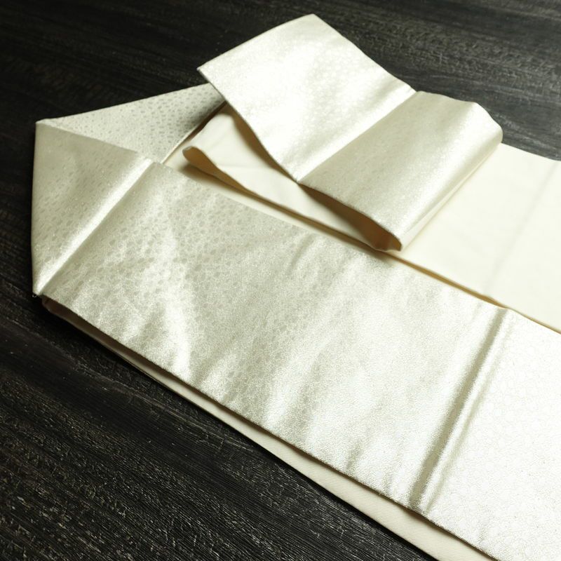 名古屋帯 太鼓柄 正絹 幾何学柄・抽象柄 名古屋仕立て なごや帯 リサイクル帯 銀駒刺繍 帯 刺繍 箔 金・銀_画像21