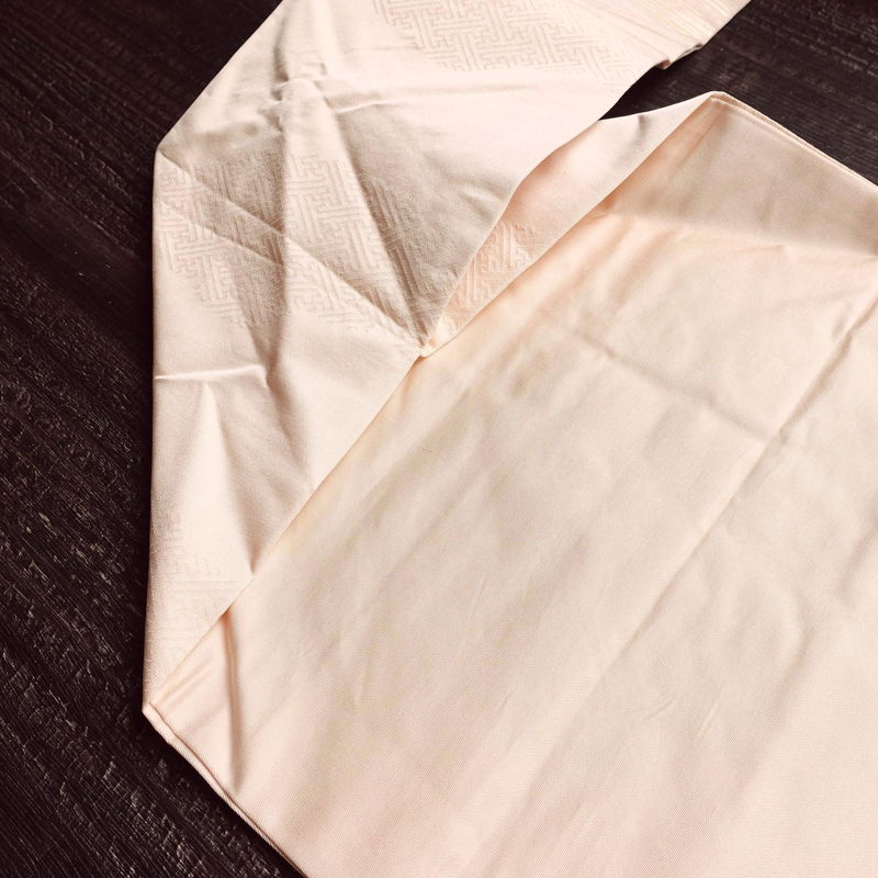 名古屋帯 太鼓柄 正絹 古典柄 名古屋仕立て なごや帯 リサイクル帯 帯 引箔 蝶 ピンク_画像19