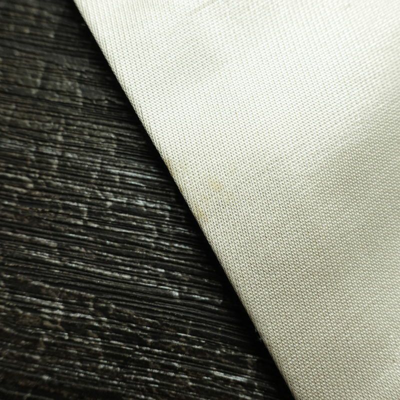 名古屋帯 太鼓柄 正絹 花柄 通し仕立て なごや帯 リサイクル帯 帯 金糸 銀糸 白_画像20