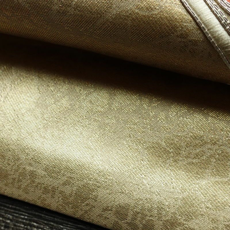 名古屋帯 太鼓柄 良品 正絹 花柄 名古屋仕立て なごや帯 リサイクル帯 帯 刺繍 引箔 銀駒刺繍 金・銀_画像9