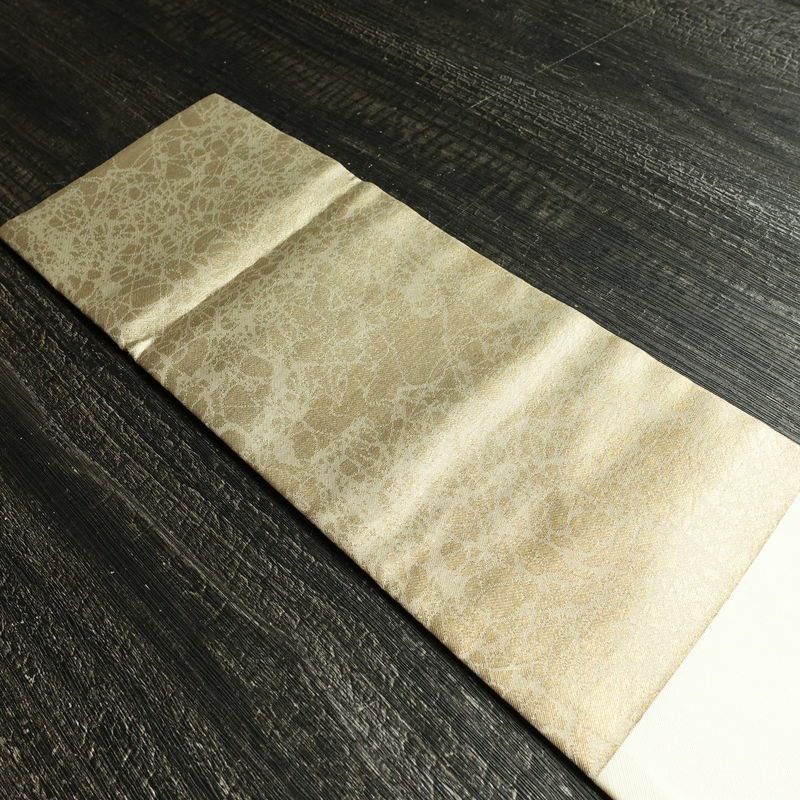 名古屋帯 太鼓柄 良品 正絹 花柄 名古屋仕立て なごや帯 リサイクル帯 帯 刺繍 引箔 銀駒刺繍 金・銀_画像15