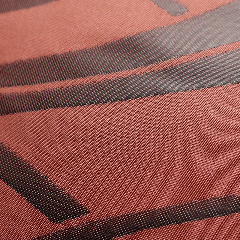 名古屋帯 六通柄 良品 正絹 古典柄 名古屋仕立て なごや帯 リサイクル帯 帯 モダン 小豆・エンジ_画像6