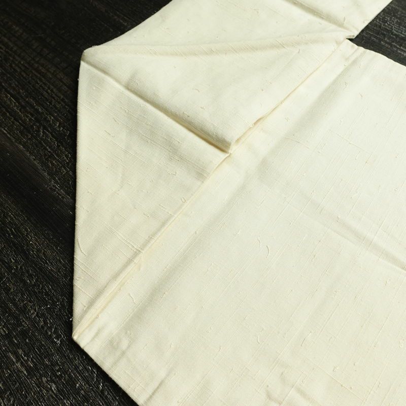 名古屋帯 太鼓柄 正絹 風景柄 名古屋仕立て なごや帯 リサイクル帯 帯 髭紬 シンプル クリーム_画像20