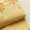 名古屋帯 太鼓柄 正絹 花柄 名古屋仕立て なごや帯 リサイクル帯 帯 黄・黄土色_画像7