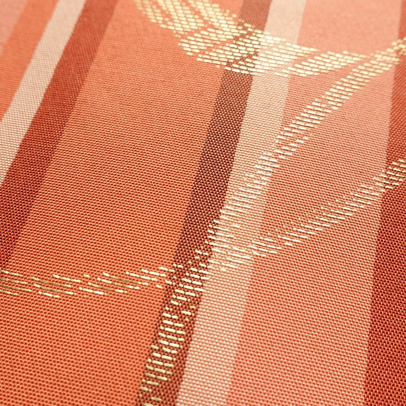 名古屋帯 六通柄 正絹 縞柄・線柄 名古屋仕立て なごや帯 リサイクル帯 帯 金糸 多色使い_画像4