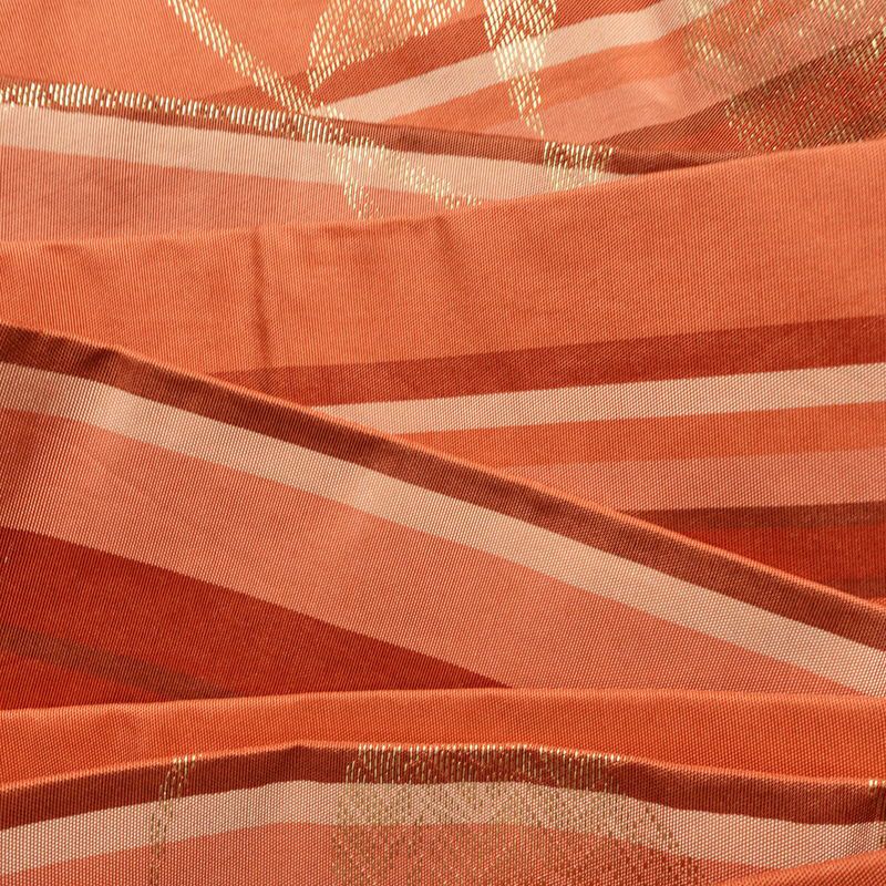 名古屋帯 六通柄 正絹 縞柄・線柄 名古屋仕立て なごや帯 リサイクル帯 帯 金糸 多色使い_画像18