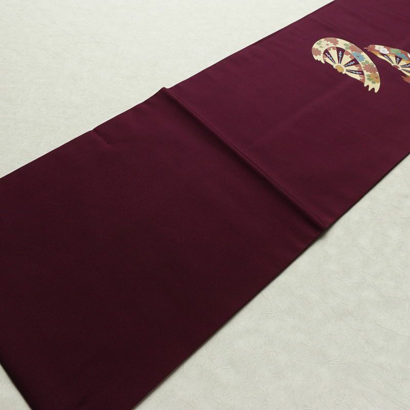 名古屋帯 太鼓柄 正絹 古典柄 名古屋仕立て 金彩 シンプル 紫・藤色_画像8