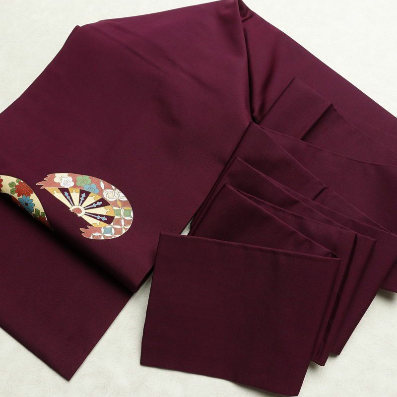 名古屋帯 太鼓柄 正絹 古典柄 名古屋仕立て 金彩 シンプル 紫・藤色_画像16