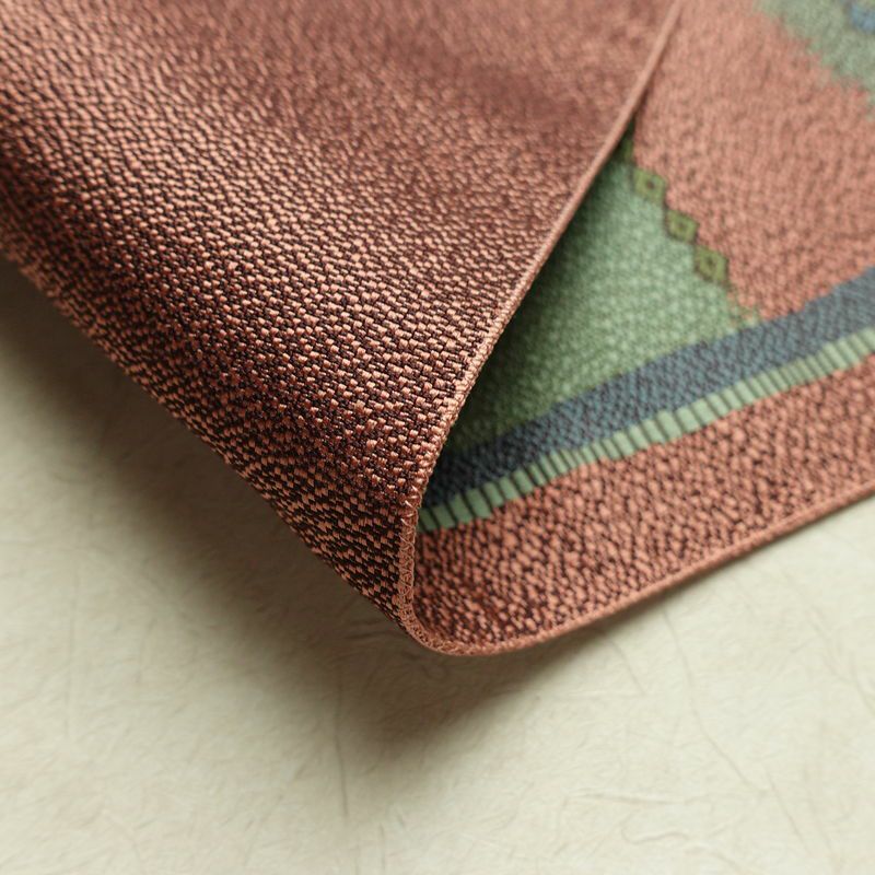 名古屋帯 六通柄 良品 正絹 幾何学柄・抽象柄 松葉仕立て なごや帯 リサイクル帯 帯 多色使い_画像10