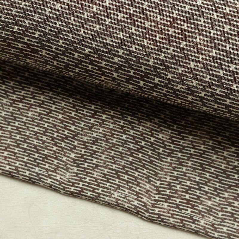 名古屋帯 全通柄 美品 正絹 古典柄 名古屋仕立て なごや帯 リサイクル帯 帯 茶_画像7