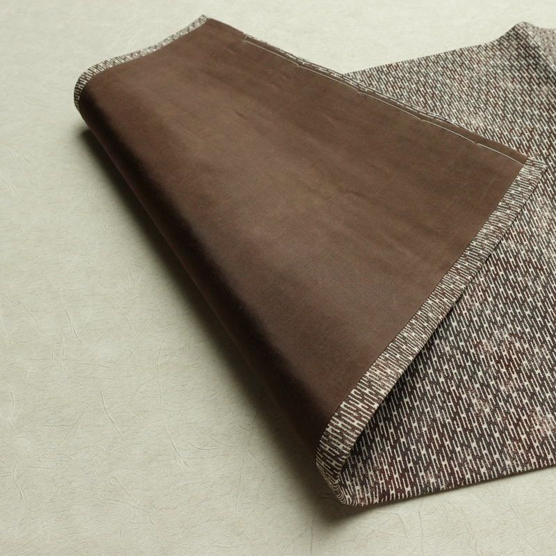 名古屋帯 全通柄 美品 正絹 古典柄 名古屋仕立て なごや帯 リサイクル帯 帯 茶_画像9