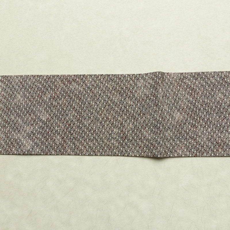名古屋帯 全通柄 美品 正絹 古典柄 名古屋仕立て なごや帯 リサイクル帯 帯 茶_画像14