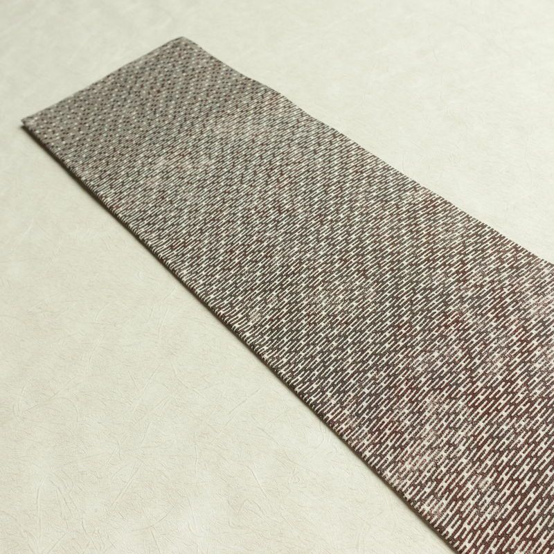 名古屋帯 全通柄 美品 正絹 古典柄 名古屋仕立て なごや帯 リサイクル帯 帯 茶_画像16