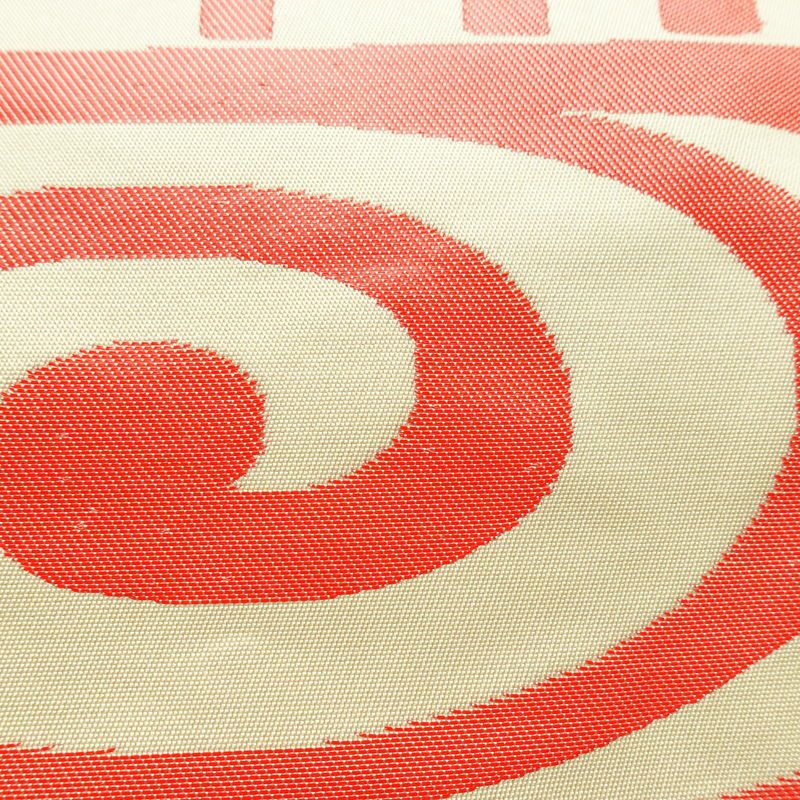 名古屋帯 六通柄 正絹 流水・波柄 名古屋仕立て なごや帯 リサイクル帯 帯 クリーム_画像4