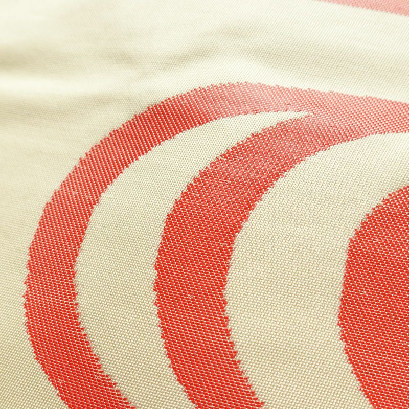 名古屋帯 六通柄 正絹 流水・波柄 名古屋仕立て なごや帯 リサイクル帯 帯 クリーム_画像6