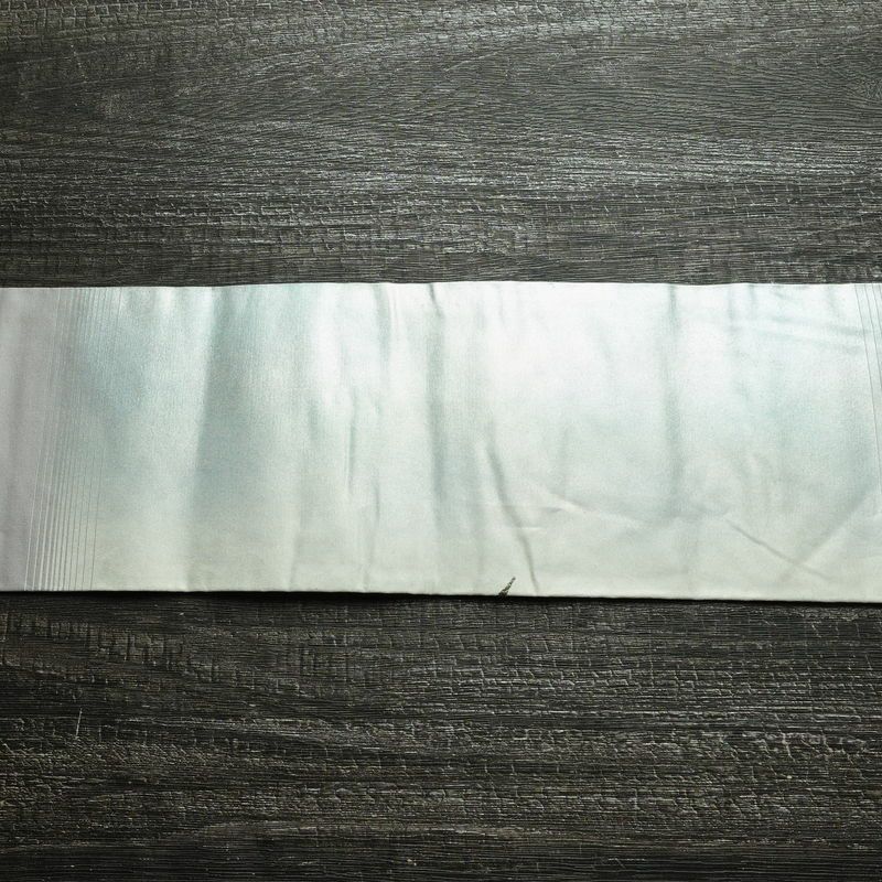 名古屋帯 太鼓柄 正絹 花柄 名古屋仕立て なごや帯 リサイクル帯 帯 モダン ブルーグレー グレー_画像14