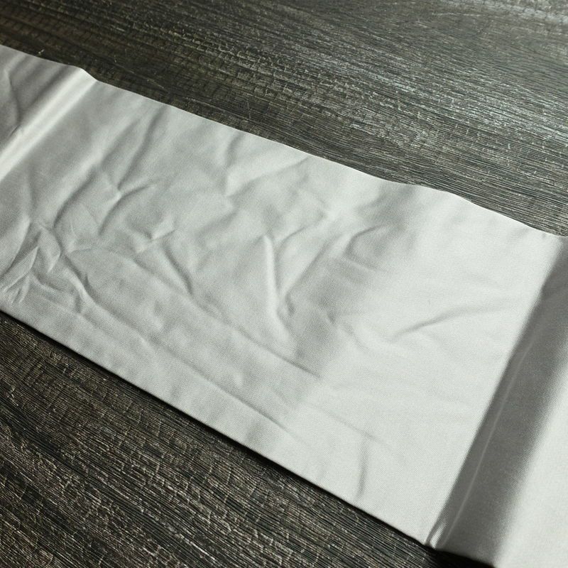 名古屋帯 太鼓柄 正絹 花柄 名古屋仕立て なごや帯 リサイクル帯 帯 モダン ブルーグレー グレー_画像16