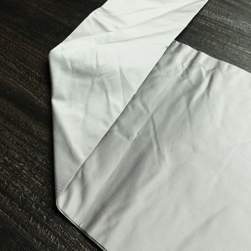 名古屋帯 太鼓柄 正絹 花柄 名古屋仕立て なごや帯 リサイクル帯 帯 モダン ブルーグレー グレー_画像19