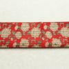 名古屋帯 全通柄 美品 正絹 花柄 松葉仕立て なごや帯 リサイクル帯 帯 菊 赤・朱_画像14