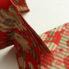 名古屋帯 全通柄 美品 正絹 花柄 松葉仕立て なごや帯 リサイクル帯 帯 菊 赤・朱_画像17