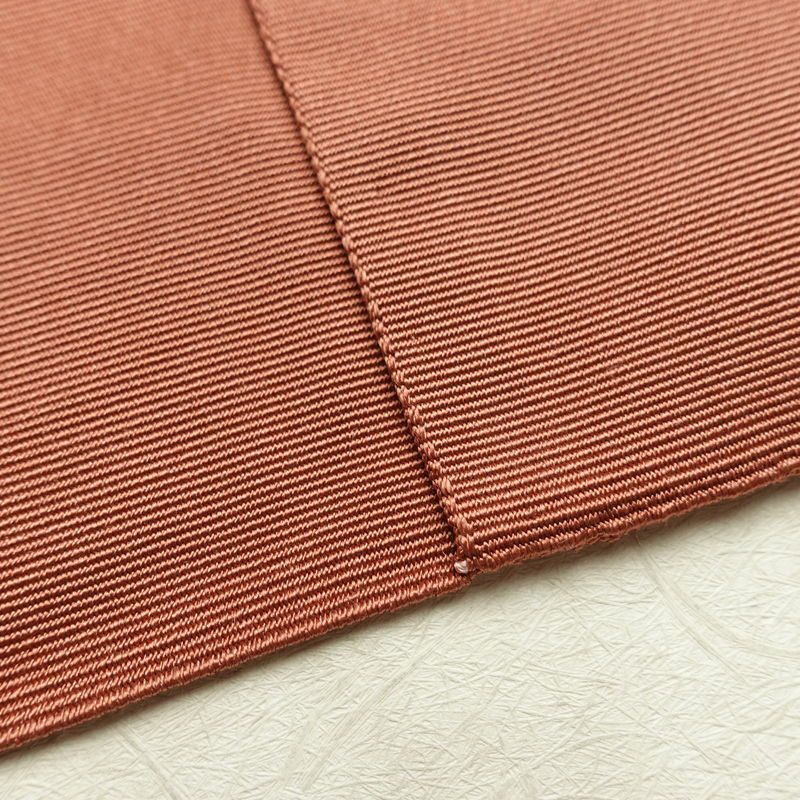 名古屋帯 太鼓柄 良品 落款入り 正絹 木の葉・植物柄 松葉仕立て なごや帯 リサイクル帯 帯 シンプル くすみピンク ピンク_画像18