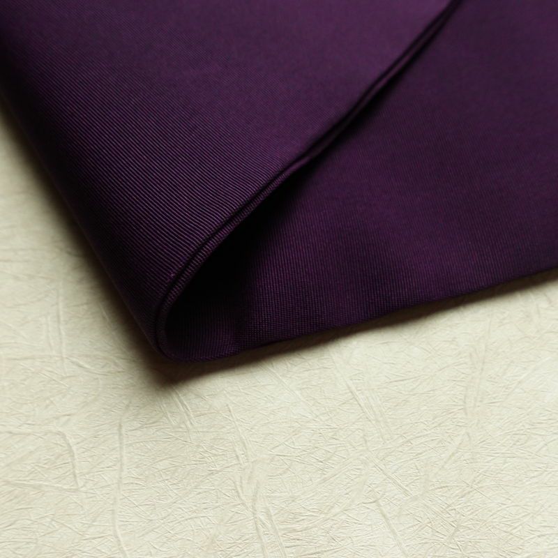 名古屋帯 太鼓柄 正絹 木の葉・植物柄 名古屋仕立て なごや帯 リサイクル帯 帯 笹 竹 紫・藤色_画像10