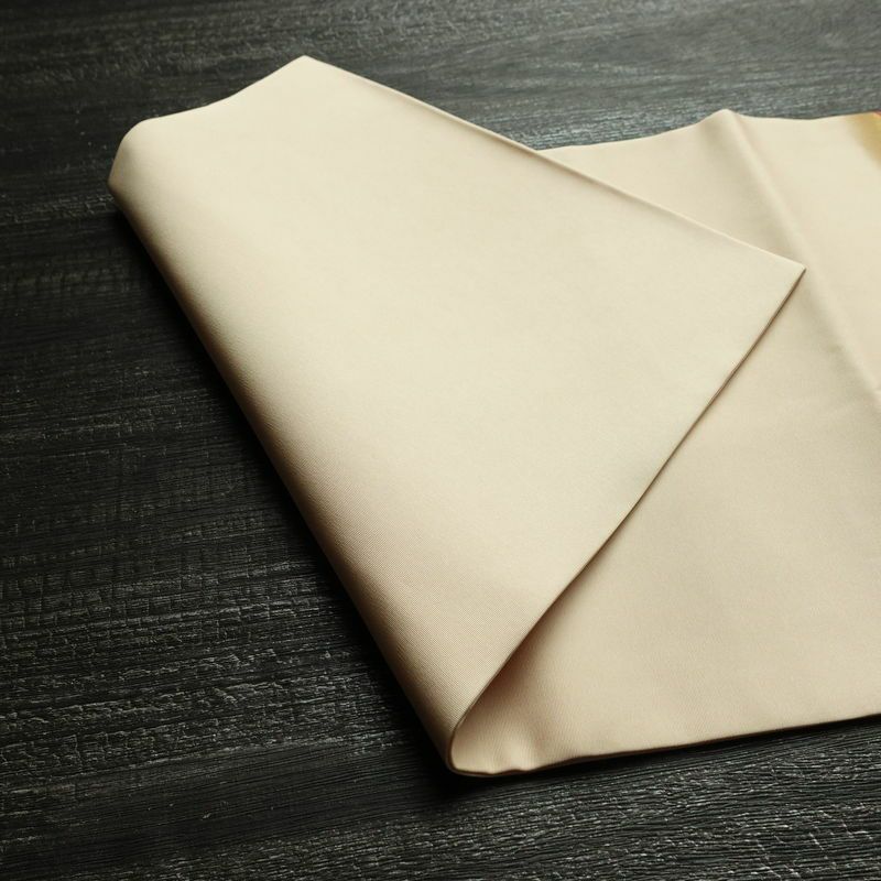 名古屋帯 太鼓柄 正絹 風景柄 名古屋仕立て なごや帯 リサイクル帯 帯 引箔 金彩 ベージュ_画像10