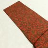 名古屋帯 全通柄 良品 正絹 木の葉・植物柄 名古屋仕立て なごや帯 リサイクル帯 帯 唐草 カジュアル 赤・朱_画像16