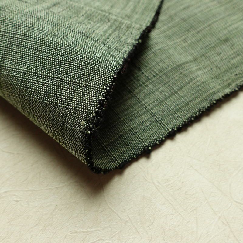 名古屋帯 太鼓柄 良品 正絹 木の葉・植物柄 名古屋仕立て なごや帯 リサイクル帯 帯 金糸 おしゃれ 緑・うぐいす色_画像11