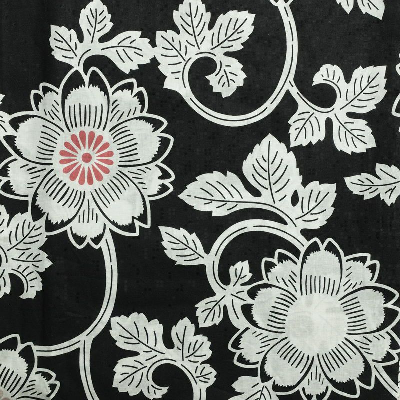 新品 浴衣 帯 2点セット 女性用 綿 平織 古典柄 浴衣 半幅帯 未使用品 唐草 黒_画像5