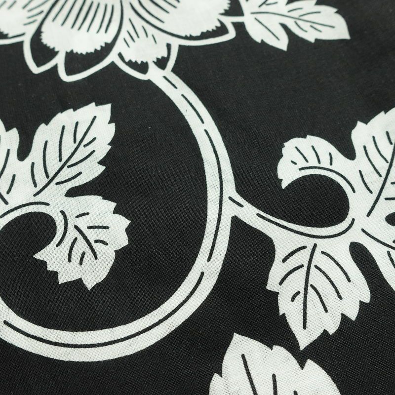 新品 浴衣 帯 2点セット 女性用 綿 平織 古典柄 浴衣 半幅帯 未使用品 唐草 黒_画像7